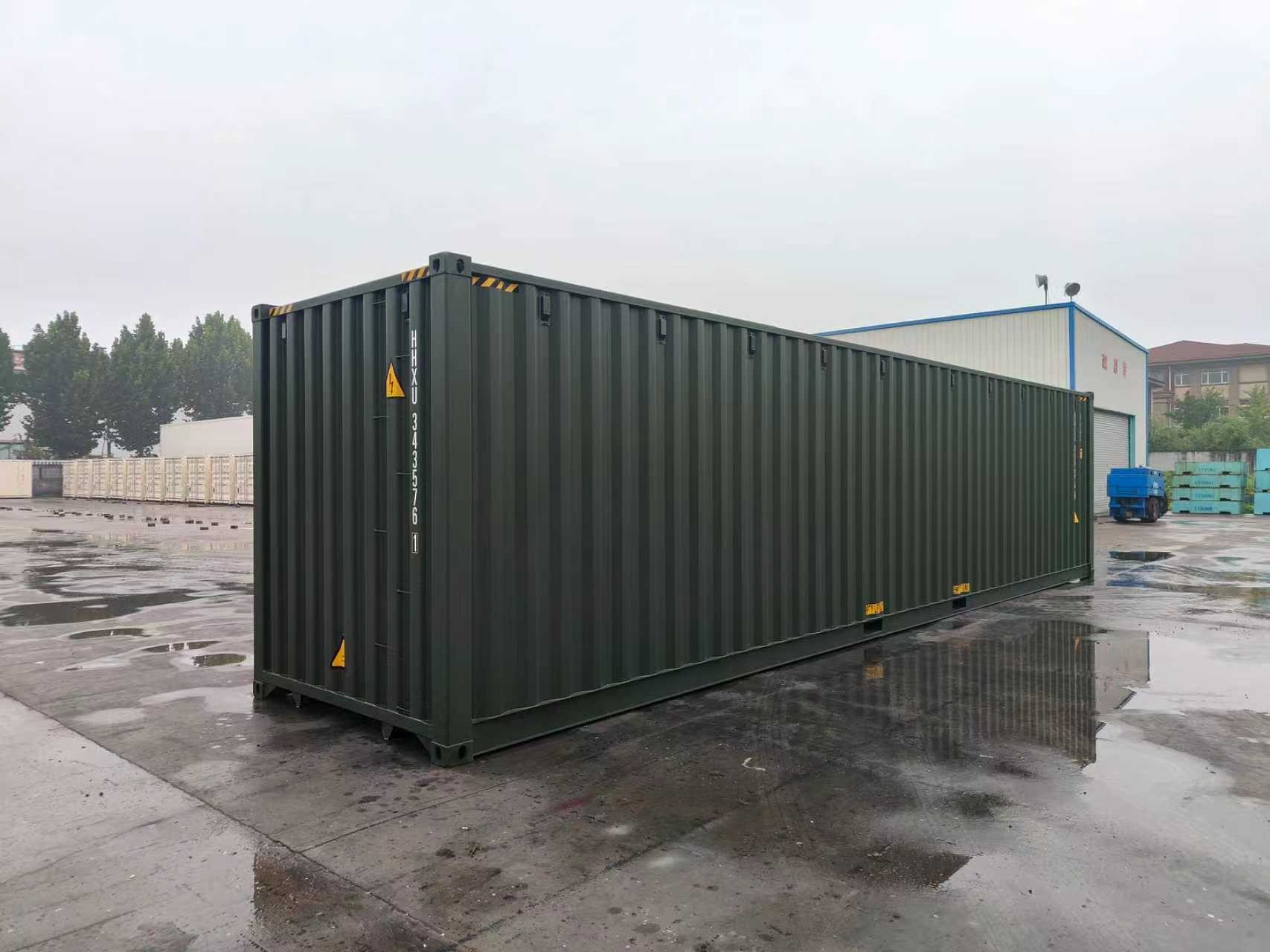 40 ft High Cube - Halifax – Bottle Green | RAL 6007, Open Side 2-Door