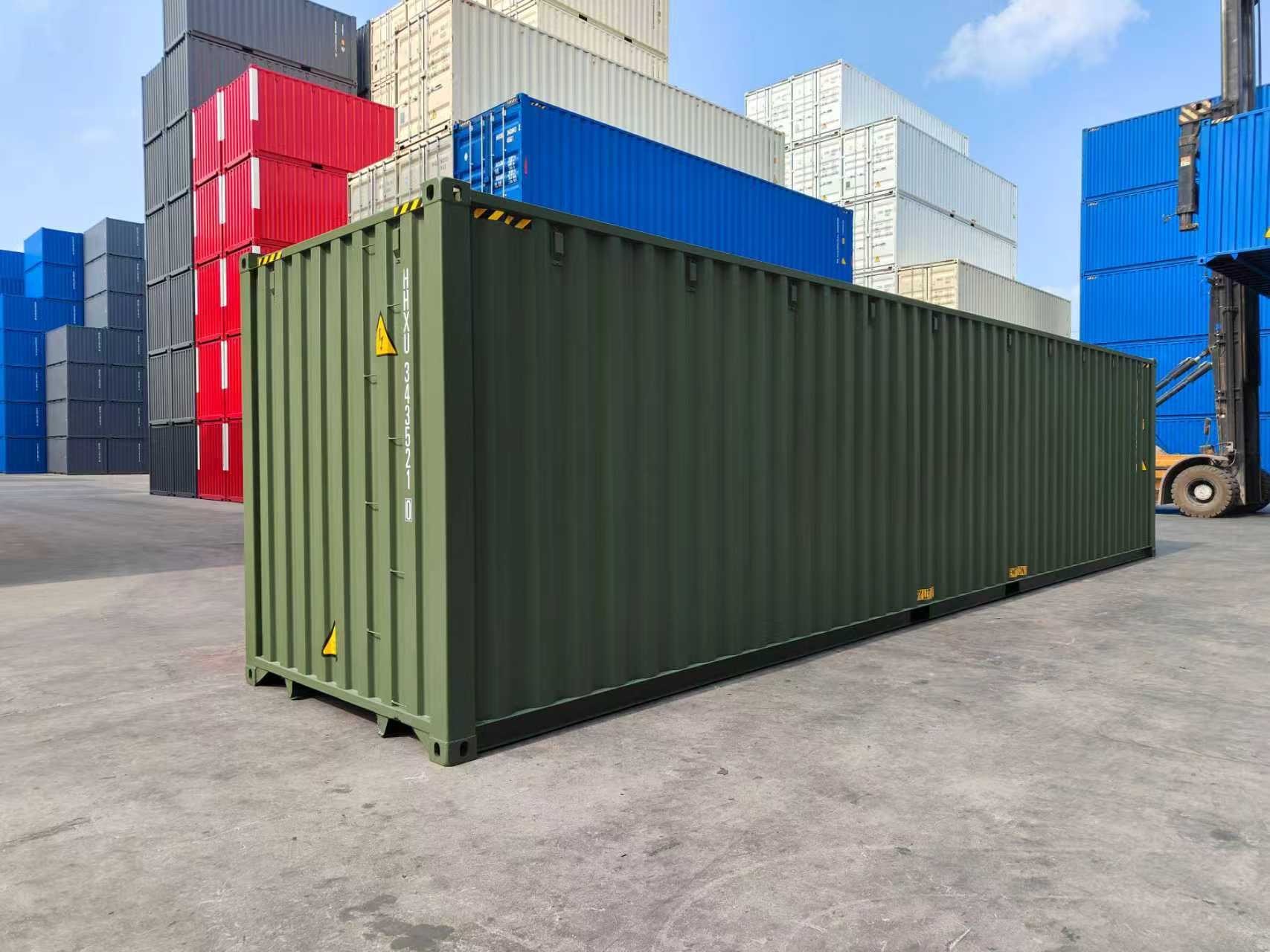40 ft High Cube - Halifax – Olive Green | RAL 6003, Open Side 2-Door