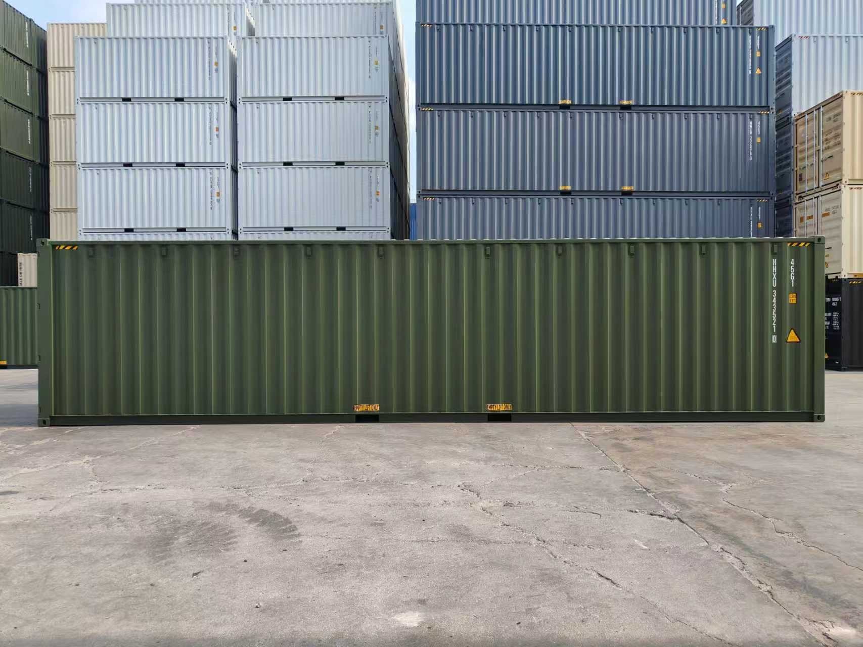 40 ft High Cube - Halifax – Olive Green | RAL 6003, Full Open Side