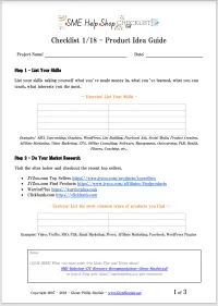 CHECKLISTS - Product Creation Kit - STATUS: Available NOW – Image 1