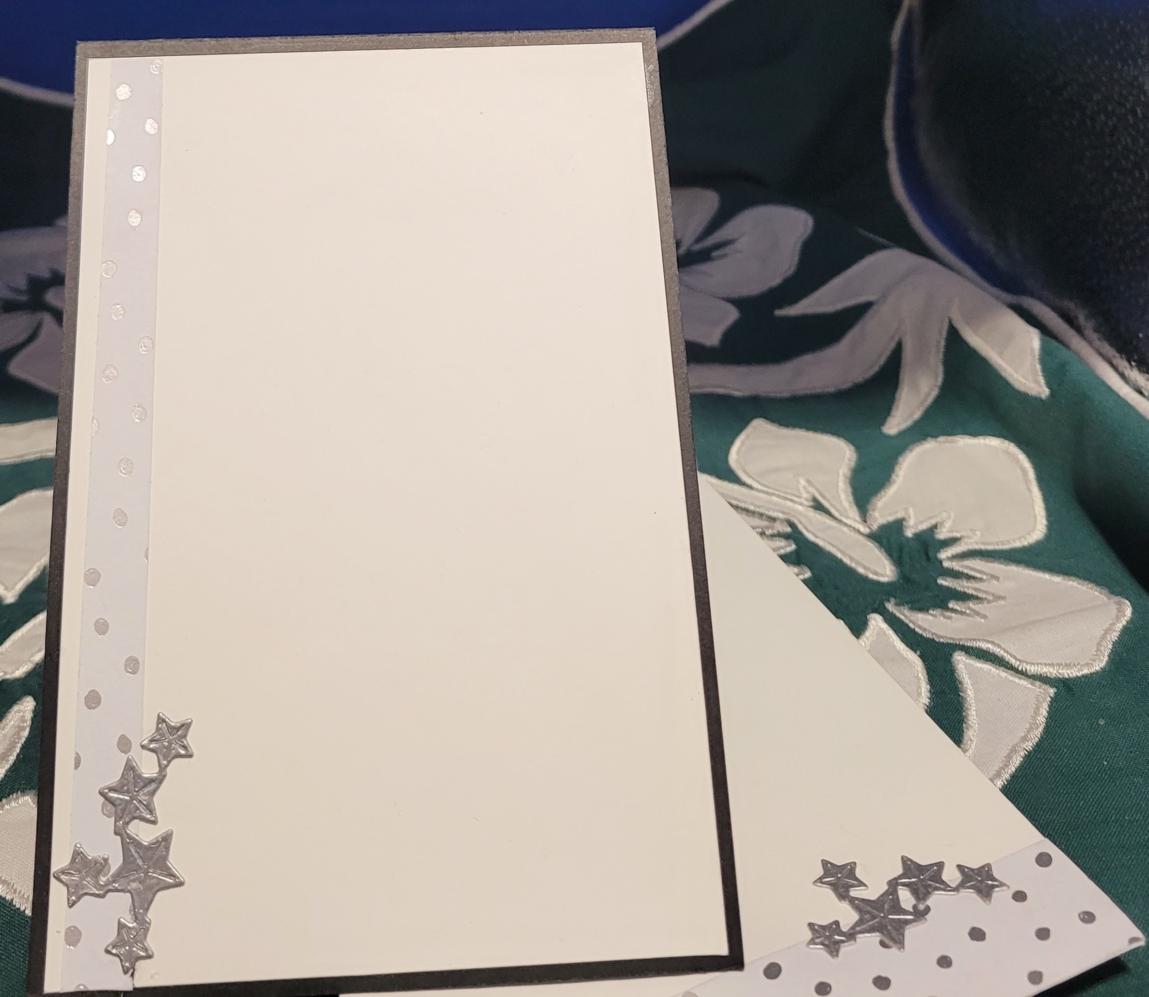 Y1 - Handcrafted Thank You Card - Elegant Black, White & Silver Spots – Image 3
