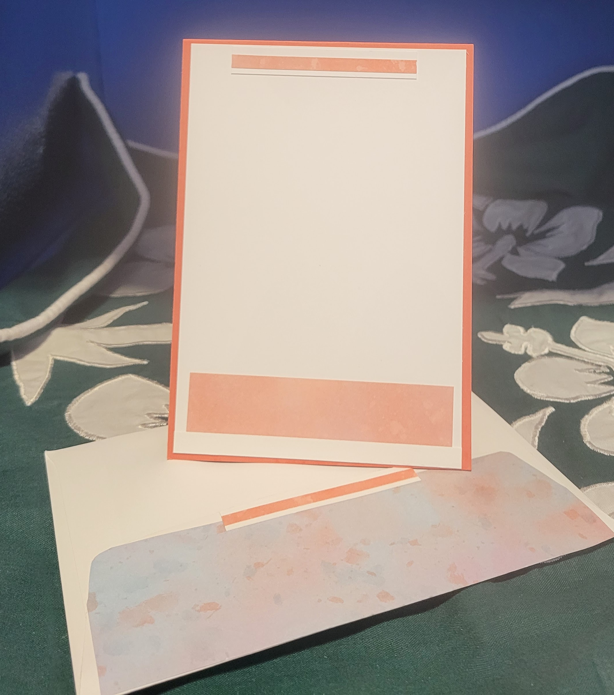 Y13 - Handcrafted Thank You Card - Calypso Coral & Purple Patchwork – Image 3