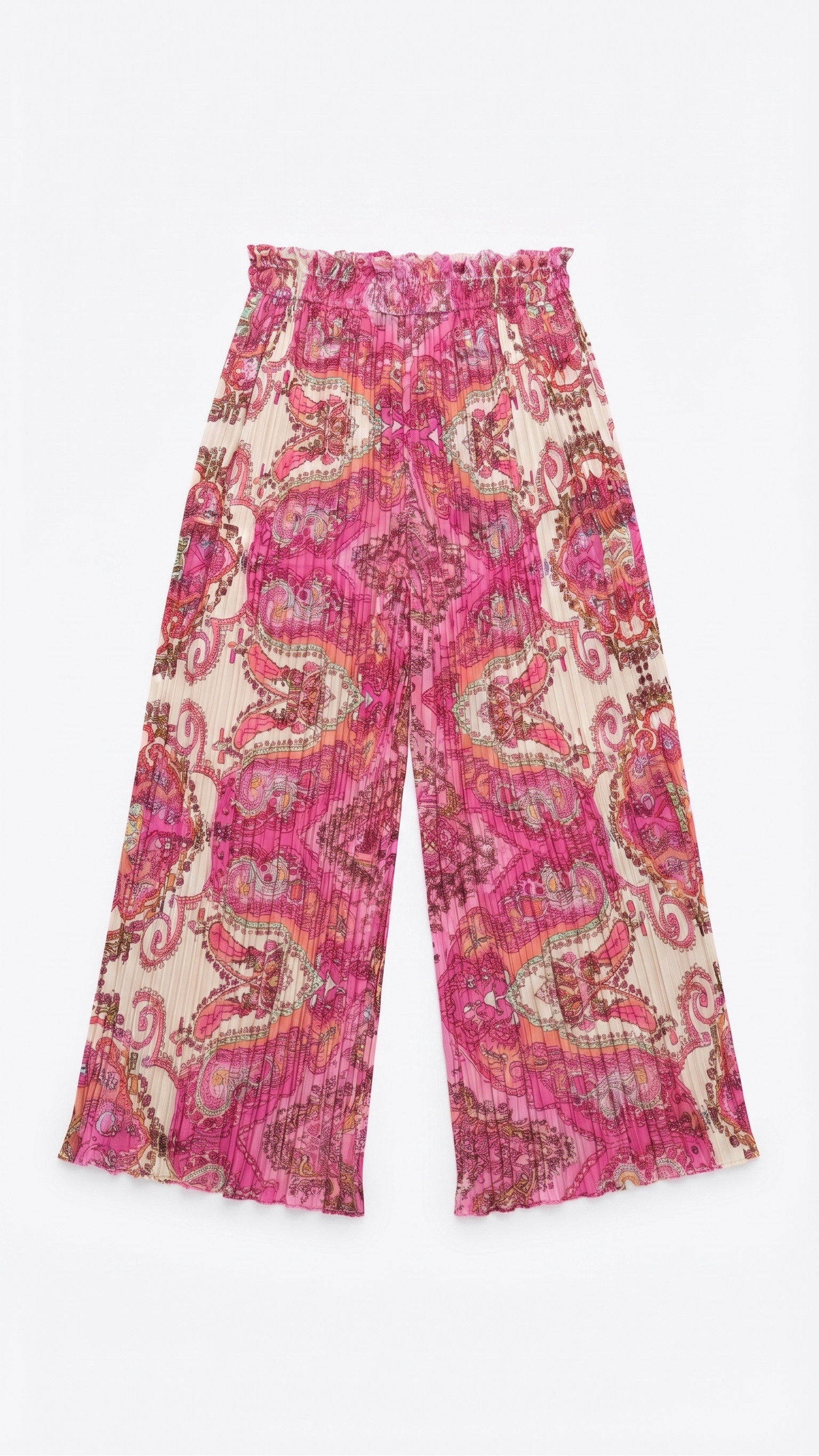 Pink Paisley Silk Top & Pants Set – Image 4