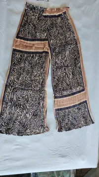 Black & Camel Zebra Print Silk Three-Piece Set – Image 5