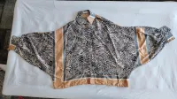 Black & Camel Zebra Print Silk Three-Piece Set – Image 4