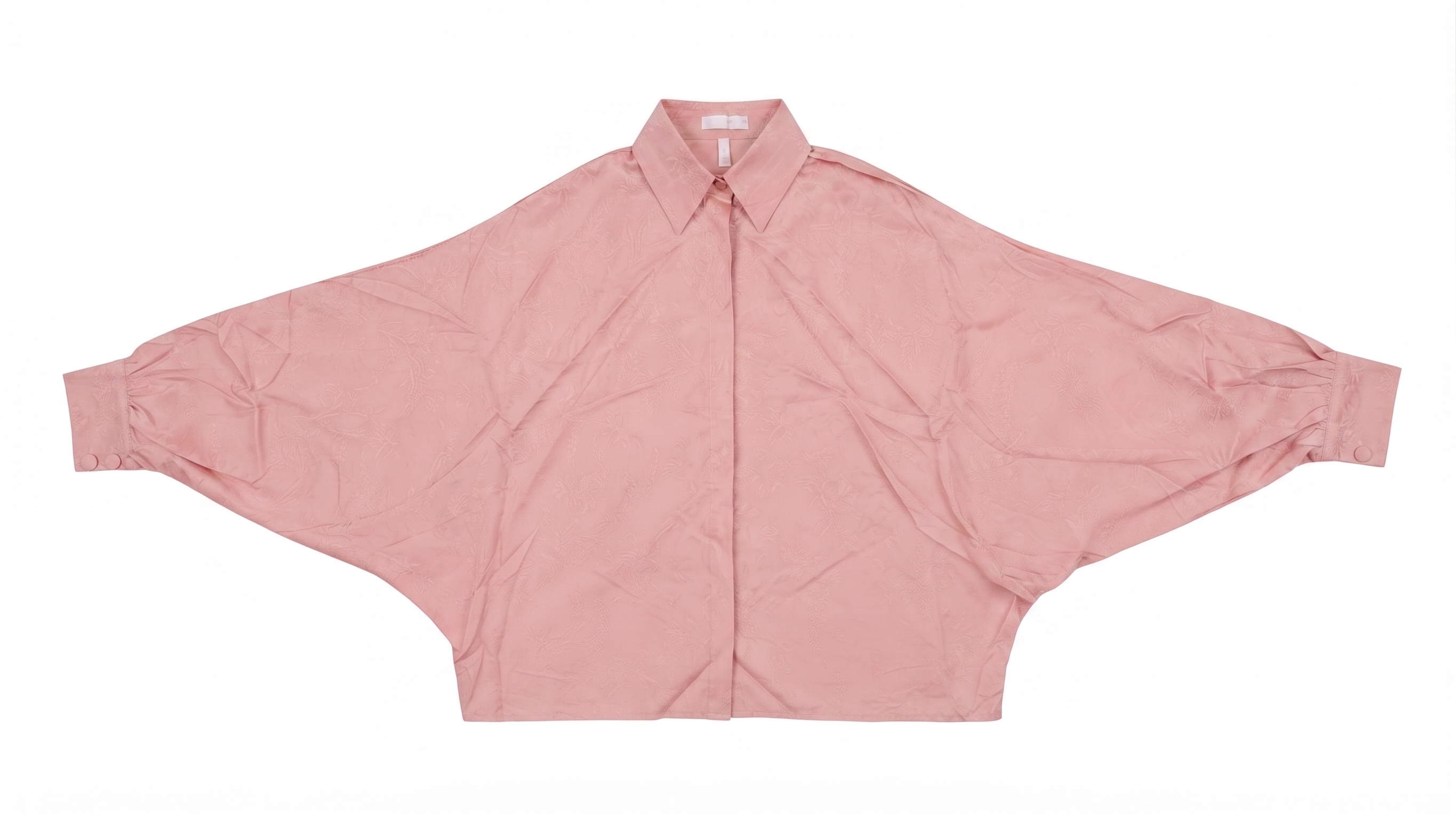Blush Pink Jacquard Silk Top & Pleated Pants – Image 5