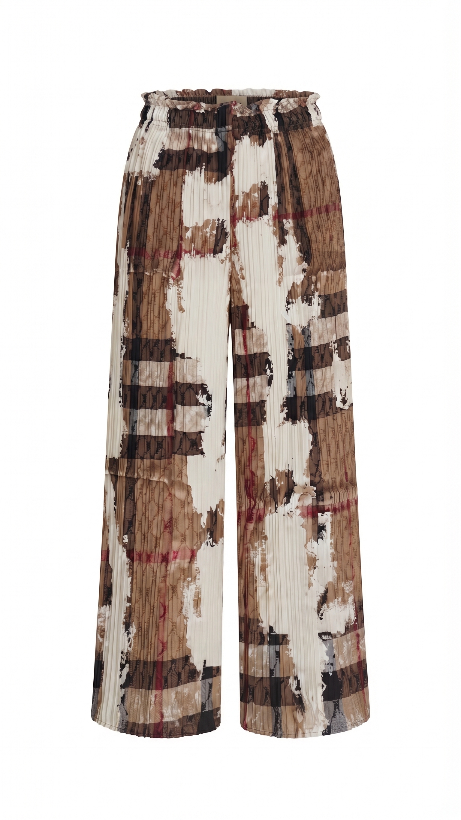 Abstract Heritage Print Top & Wide-Leg Pants Set – Image 3