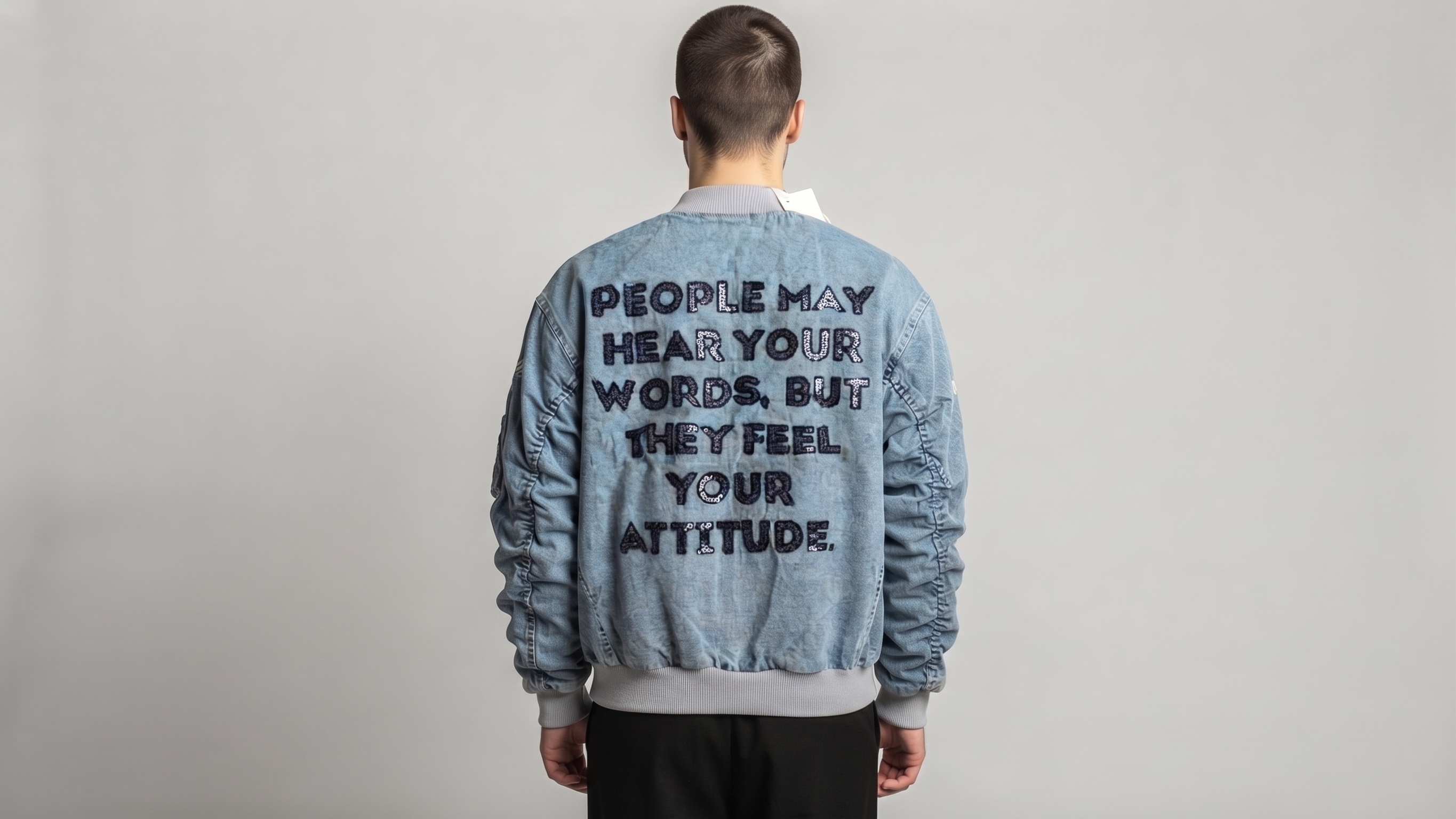 Light Blue Looney Tunes Sequin Bomber Jacket – Image 2