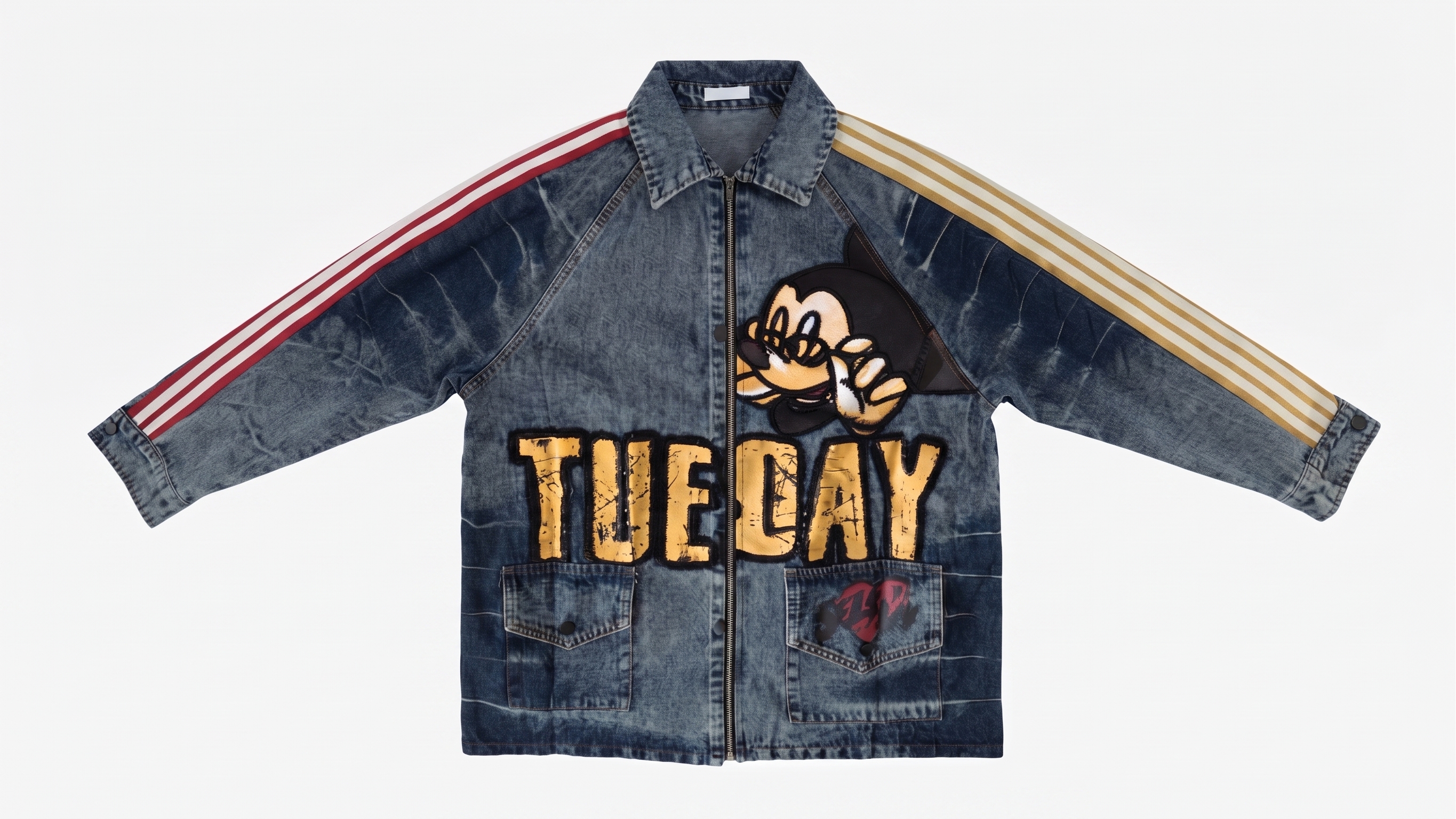 Blue Mickey Tuesday Graphic Denim Jacket – Image 5
