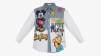 Light Blue Mickey Mouse Patchwork Denim Jacket – Image 4