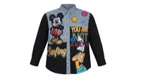 Black & Blue Mickey Mouse Patchwork Jacket – Image 4