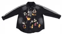 Charcoal Mickey Mouse Patchwork Denim Jacket – Image 4