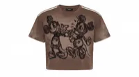 Brown Mickey Mouse Graphic Embroidered Tracksuit Set – Image 4