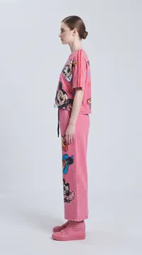Pink Mickey Mouse Cartoon Tracksuit Set – Image 3