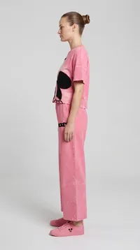 Pink Mickey Mouse Wide Leg Tracksuit Set – Image 3