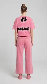 Pink Mickey Mouse Wide Leg Tracksuit Set – Image 2