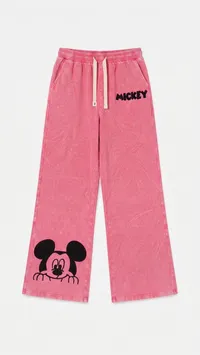 Pink Mickey Mouse Wide Leg Tracksuit Set – Image 5