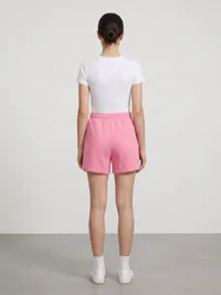 Pink Mickey Embroidered Lounge Shorts – Image 2