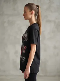 Black Bugs Bunny Urban Graphic T-Shirt – Image 3