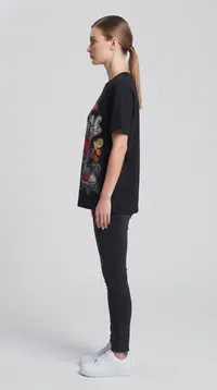 Black Bugs Bunny Crystal Graphic T-Shirt – Image 3