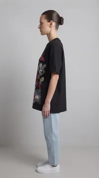 Black Bugs Bunny Graphic T-Shirt – Image 3