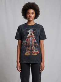 Black Mickey Downtown Streetwear Graphic T-Shirt – Image 1
