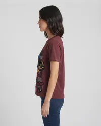 Maroon Donald Duck Graphic Streetwear T-Shirt – Image 3