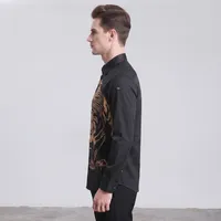 Black Tiger Gold Artwork Luxury Shirt – Image 3