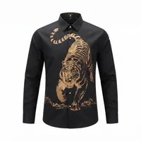 Black Tiger Gold Artwork Luxury Shirt – Image 4