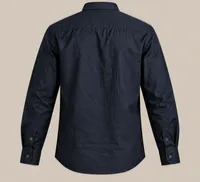 Navy Textured Mandarin Collar Shirt & Pants – Image 5