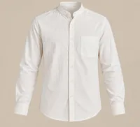 Ivory Minimal Linen Mandarin Collar Shirt & Pants – Image 4