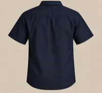 Midnight Navy Textured Short Sleeve Shirt & Shorts Set – Image 5