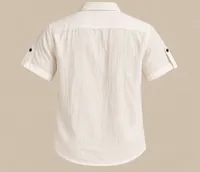 Ivory Short Sleeve Button-Up Shirt – Image 5