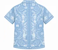 Sky Blue Bandana Print Resort Shirt – Image 5