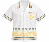 White Heritage Pattern Embroidered Short Sleeve Shirt – Image 4