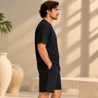 Black Jacquard Monogram Embossed T-Shirt – Image 3