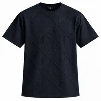Black Jacquard Monogram Embossed T-Shirt – Image 4