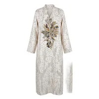 Metallic Crest Animal Print Abaya – Image 4