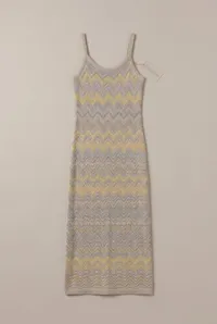 Ocean Wave Chevron Knit Midi Dress – Image 4