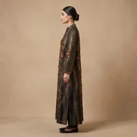 BLACK & COPPER SEQUINED FORMAL ABAYA/OVER-JACKET – Image 3