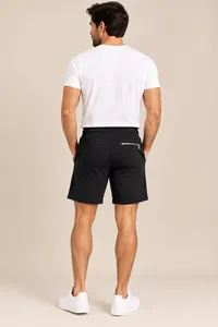 Black Premium Zip Pocket Drawstring Shorts – Image 3