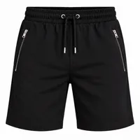 Black Premium Zip Pocket Drawstring Shorts – Image 4