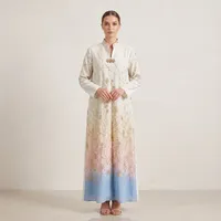 Gilded Flora Ombre Abaya – Image 1