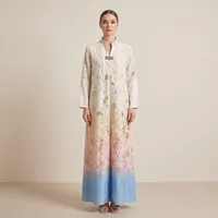 Gilded Flora Ombre Abaya – Image 3