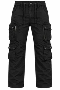Black Utility Cargo Jogger Pants – Image 4