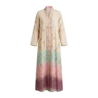 Gilded Plum Abaya with Contrast Piping – Image 4