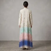 Gilded Plum Abaya with Contrast Piping – Image 2