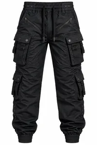 Black Tactical Cargo Jogger Pants – Image 4