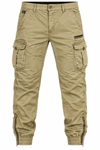Khaki Cargo Jogger Utility Pants – Image 4