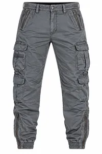 Charcoal Grey Multi-Pocket Cargo Jogger Pants – Image 4